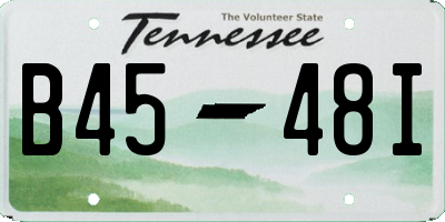 TN license plate B4548I