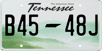 TN license plate B4548J