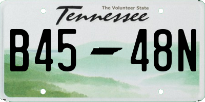 TN license plate B4548N