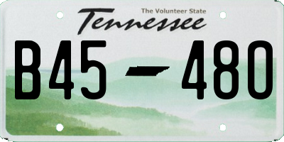 TN license plate B4548O
