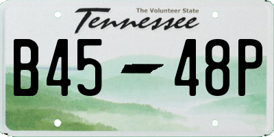 TN license plate B4548P