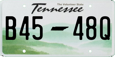 TN license plate B4548Q