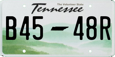 TN license plate B4548R