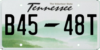 TN license plate B4548T
