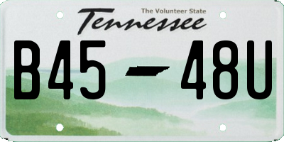 TN license plate B4548U