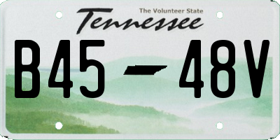 TN license plate B4548V