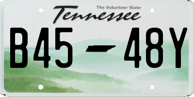 TN license plate B4548Y