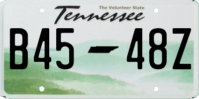 TN license plate B4548Z