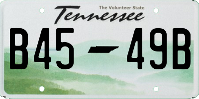 TN license plate B4549B