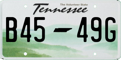 TN license plate B4549G