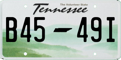 TN license plate B4549I