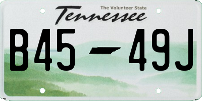 TN license plate B4549J