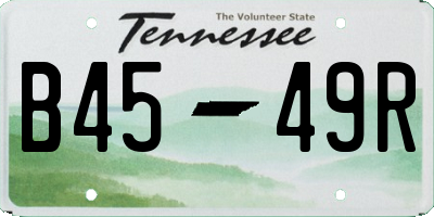 TN license plate B4549R