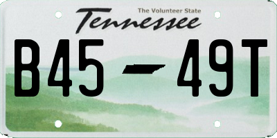 TN license plate B4549T