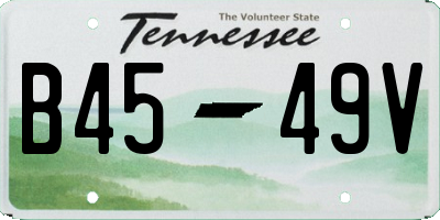 TN license plate B4549V