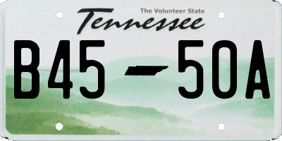 TN license plate B4550A