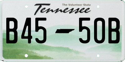 TN license plate B4550B