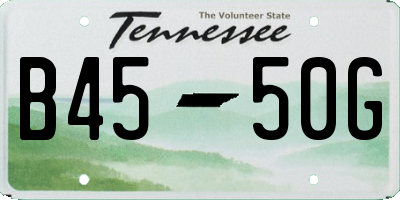 TN license plate B4550G