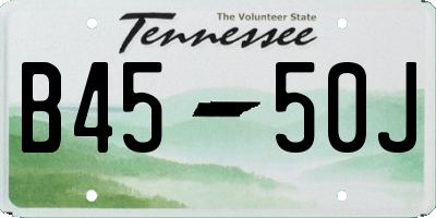TN license plate B4550J