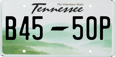 TN license plate B4550P