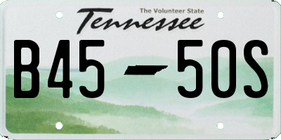 TN license plate B4550S