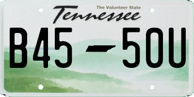 TN license plate B4550U