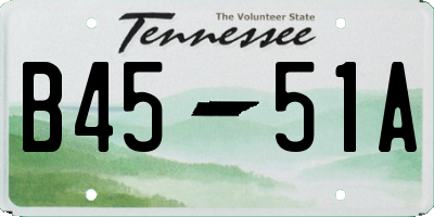 TN license plate B4551A