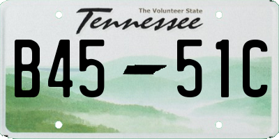 TN license plate B4551C