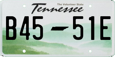 TN license plate B4551E
