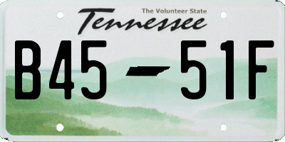 TN license plate B4551F