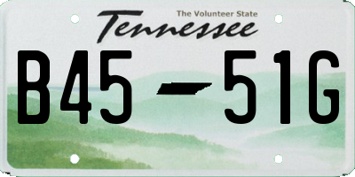 TN license plate B4551G
