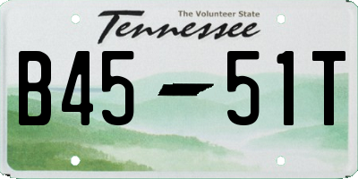 TN license plate B4551T