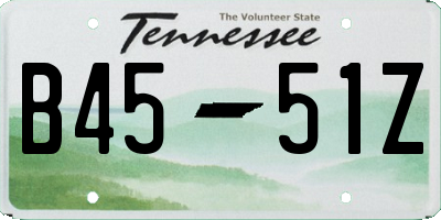 TN license plate B4551Z