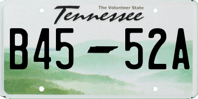 TN license plate B4552A