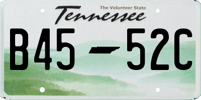 TN license plate B4552C