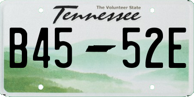 TN license plate B4552E