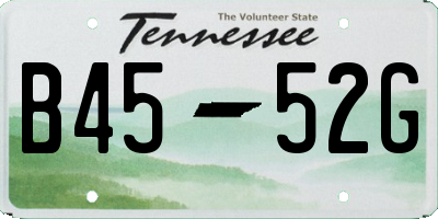 TN license plate B4552G