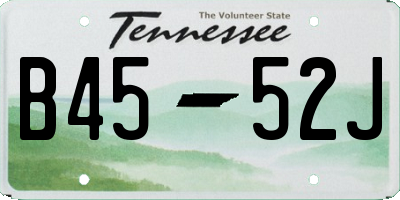 TN license plate B4552J