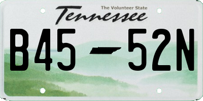 TN license plate B4552N
