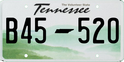 TN license plate B4552O