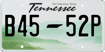 TN license plate B4552P