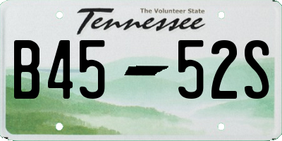 TN license plate B4552S