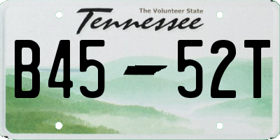 TN license plate B4552T