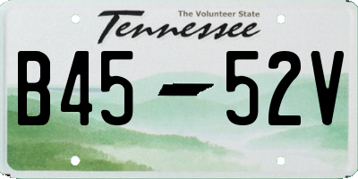 TN license plate B4552V
