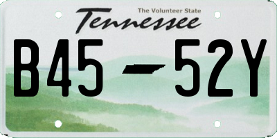 TN license plate B4552Y