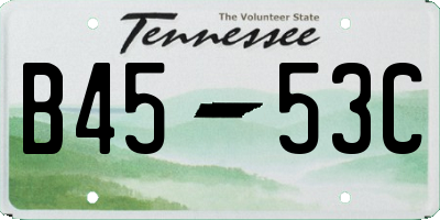TN license plate B4553C
