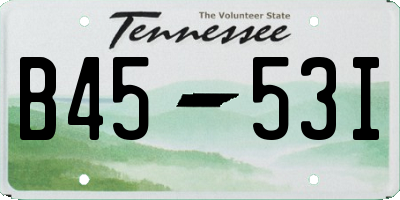 TN license plate B4553I