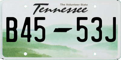 TN license plate B4553J