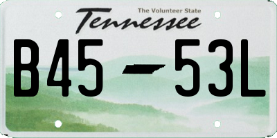 TN license plate B4553L