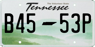 TN license plate B4553P